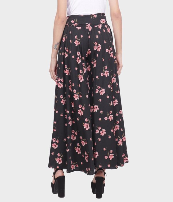 Floral Print Belted Pocket Palazzo
