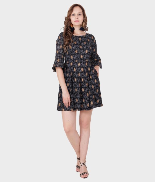 Bell Sleeves Flaired Dress