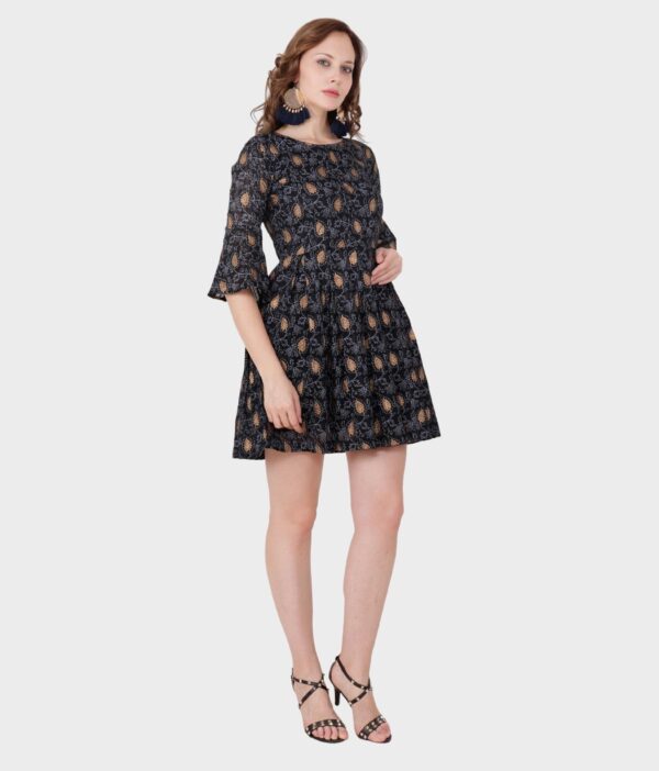 Bell Sleeves Flaired Dress