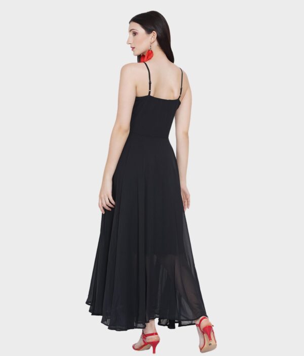 Women's Western Little Black Sexy Sleeveless Full length Maxi Dress